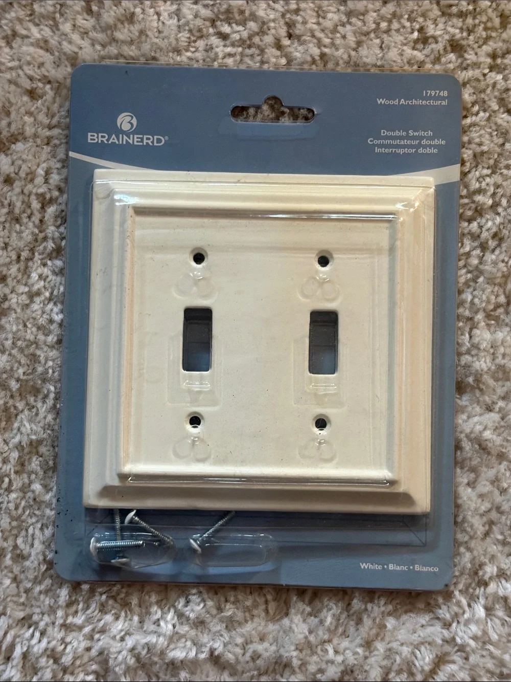White Double Toggle Decorative Switch Plate Cover